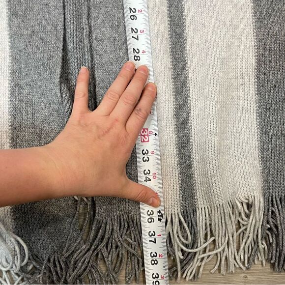 Lucky Brand Striped Open front cardigan Gray Fridge hem One size - Picture 6 of 7